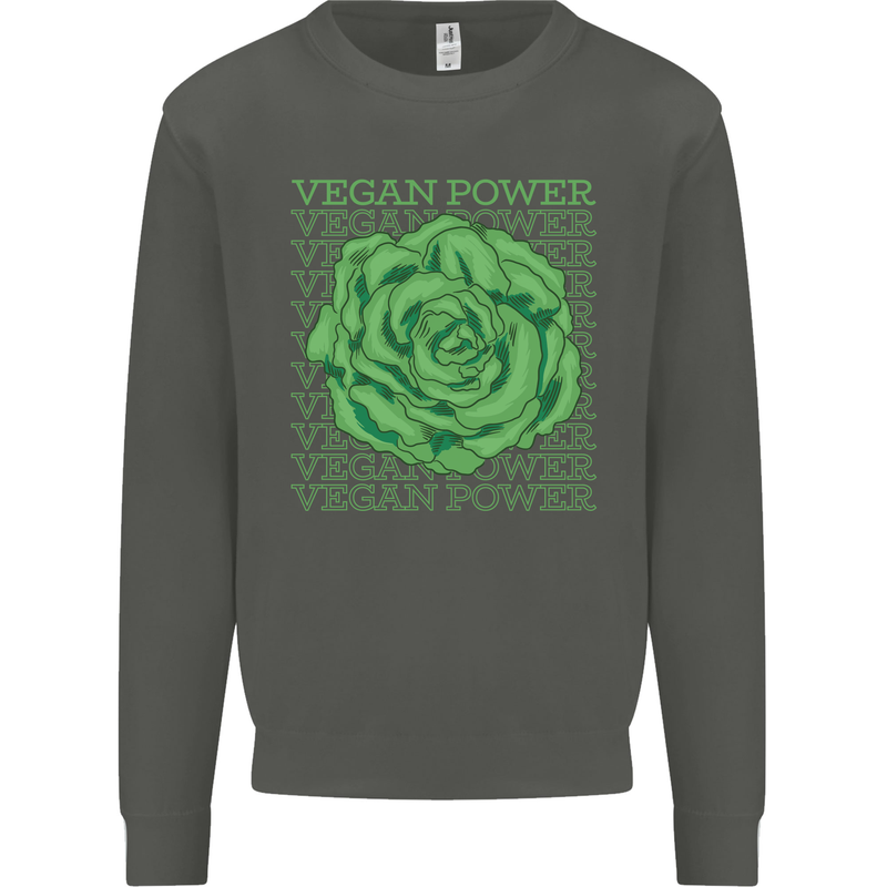 Vegan Power Kids Sweatshirt Jumper Storm Grey