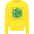 Vegan Power Kids Sweatshirt Jumper Yellow