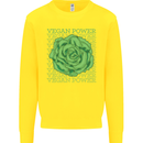 Vegan Power Kids Sweatshirt Jumper Yellow
