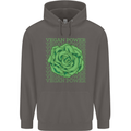 Vegan Power Mens 80% Cotton Hoodie Charcoal