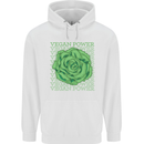 Vegan Power Mens 80% Cotton Hoodie White