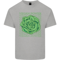 Vegan Power Mens Cotton T-Shirt Tee Top Sports Grey