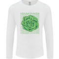 Vegan Power Mens Long Sleeve T-Shirt White