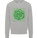 Vegan Power Mens Sweatshirt Jumper Sports Grey