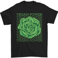 Vegan Power Mens T-Shirt 100% Cotton Black