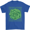 Vegan Power Mens T-Shirt 100% Cotton Royal Blue
