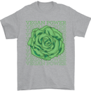 Vegan Power Mens T-Shirt 100% Cotton Sports Grey