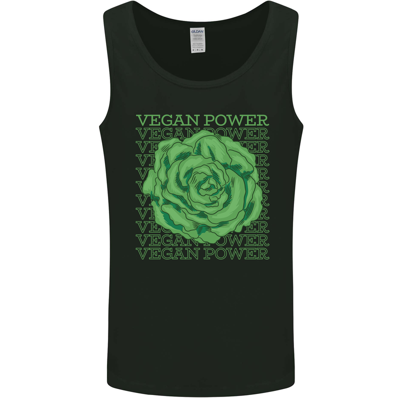 Vegan Power Mens Vest Tank Top Black