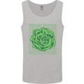 Vegan Power Mens Vest Tank Top Sports Grey