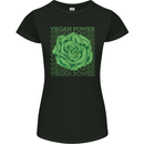 Vegan Power Womens Petite Cut T-Shirt Black