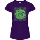 Vegan Power Womens Petite Cut T-Shirt Purple