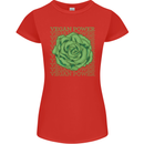 Vegan Power Womens Petite Cut T-Shirt Red
