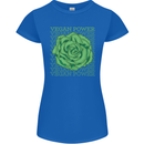 Vegan Power Womens Petite Cut T-Shirt Royal Blue