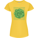 Vegan Power Womens Petite Cut T-Shirt Yellow