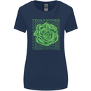 Vegan Power Womens Wider Cut T-Shirt Navy Blue