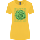 Vegan Power Womens Wider Cut T-Shirt Yellow