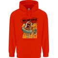 Vegan UFO Funny Vegetarian Alien Childrens Kids Hoodie Bright Red