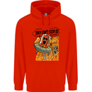 Vegan UFO Funny Vegetarian Alien Childrens Kids Hoodie Bright Red