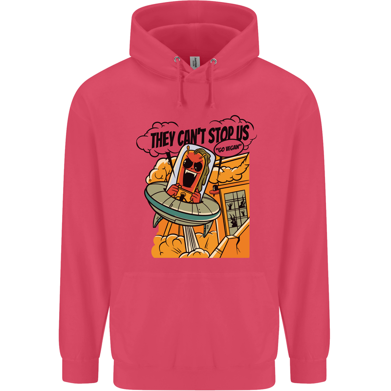 Vegan UFO Funny Vegetarian Alien Childrens Kids Hoodie Heliconia
