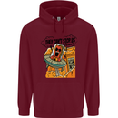 Vegan UFO Funny Vegetarian Alien Childrens Kids Hoodie Maroon