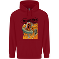 Vegan UFO Funny Vegetarian Alien Childrens Kids Hoodie Red