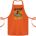 Vegan UFO Funny Vegetarian Alien Cotton Apron 100% Organic Orange