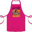 Vegan UFO Funny Vegetarian Alien Cotton Apron 100% Organic Pink