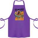 Vegan UFO Funny Vegetarian Alien Cotton Apron 100% Organic Purple