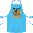 Vegan UFO Funny Vegetarian Alien Cotton Apron 100% Organic Turquoise