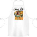 Vegan UFO Funny Vegetarian Alien Cotton Apron 100% Organic White