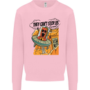 Vegan UFO Funny Vegetarian Alien Kids Sweatshirt Jumper Light Pink