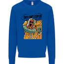 Vegan UFO Funny Vegetarian Alien Kids Sweatshirt Jumper Royal Blue