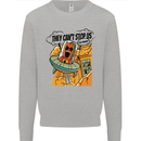 Vegan UFO Funny Vegetarian Alien Kids Sweatshirt Jumper Sports Grey