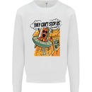 Vegan UFO Funny Vegetarian Alien Kids Sweatshirt Jumper White