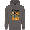 Vegan UFO Funny Vegetarian Alien Mens 80% Cotton Hoodie Charcoal