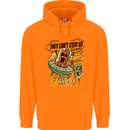 Vegan UFO Funny Vegetarian Alien Mens 80% Cotton Hoodie Orange