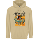Vegan UFO Funny Vegetarian Alien Mens 80% Cotton Hoodie Sand