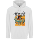 Vegan UFO Funny Vegetarian Alien Mens 80% Cotton Hoodie White