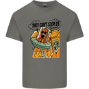 Vegan UFO Funny Vegetarian Alien Mens Cotton T-Shirt Tee Top Charcoal