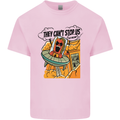 Vegan UFO Funny Vegetarian Alien Mens Cotton T-Shirt Tee Top Light Pink