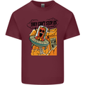 Vegan UFO Funny Vegetarian Alien Mens Cotton T-Shirt Tee Top Maroon