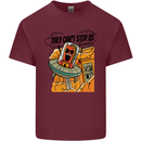 Vegan UFO Funny Vegetarian Alien Mens Cotton T-Shirt Tee Top Maroon