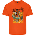 Vegan UFO Funny Vegetarian Alien Mens Cotton T-Shirt Tee Top Orange