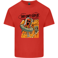 Vegan UFO Funny Vegetarian Alien Mens Cotton T-Shirt Tee Top Red
