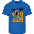 Vegan UFO Funny Vegetarian Alien Mens Cotton T-Shirt Tee Top Royal Blue