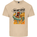 Vegan UFO Funny Vegetarian Alien Mens Cotton T-Shirt Tee Top Sand