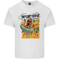 Vegan UFO Funny Vegetarian Alien Mens Cotton T-Shirt Tee Top White