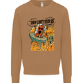 Vegan UFO Funny Vegetarian Alien Mens Sweatshirt Jumper Caramel Latte