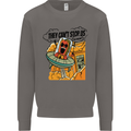 Vegan UFO Funny Vegetarian Alien Mens Sweatshirt Jumper Charcoal