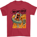 Vegan UFO Funny Vegetarian Alien Mens T-Shirt 100% Cotton Red